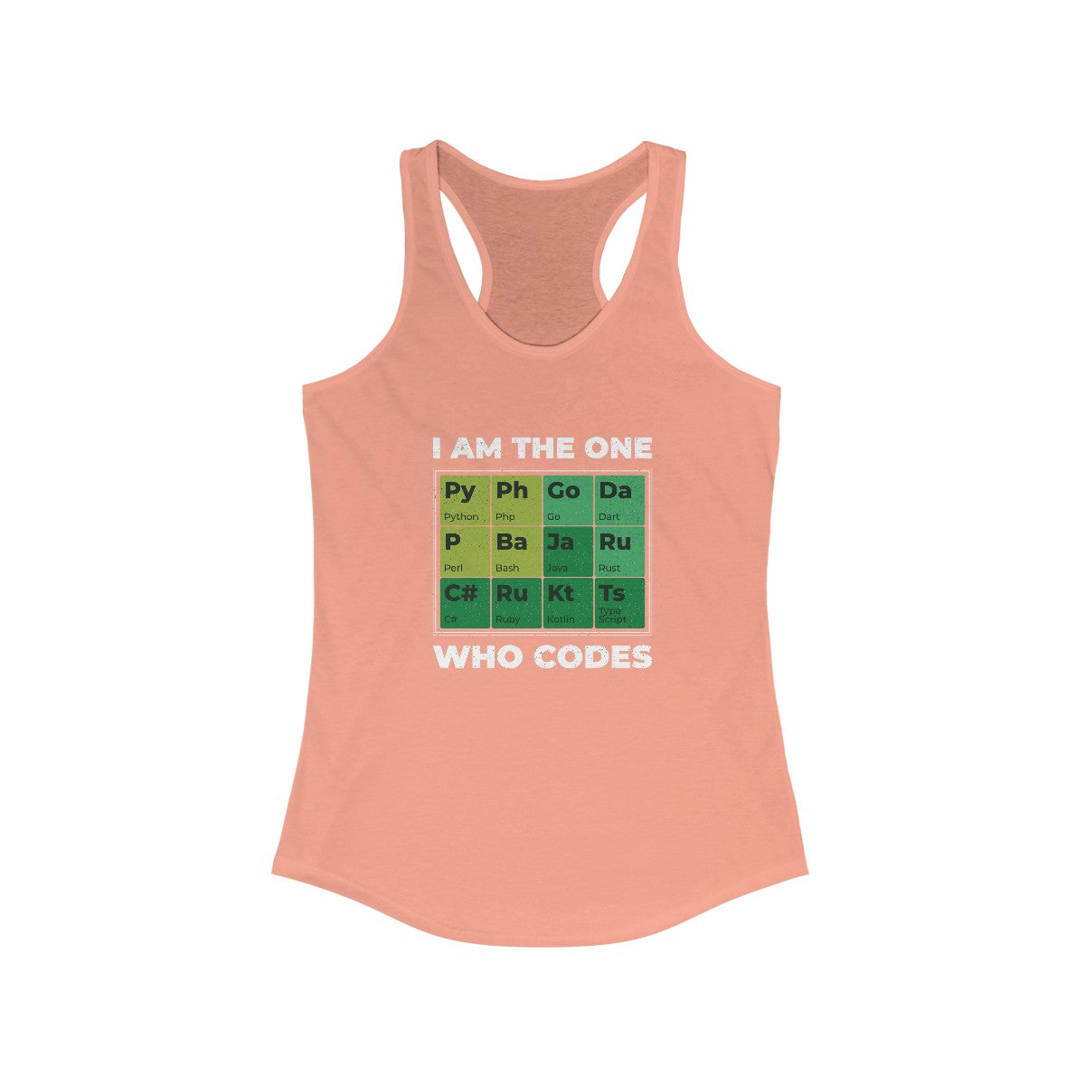 Developer Periodic Table - Women's Racerback Tank