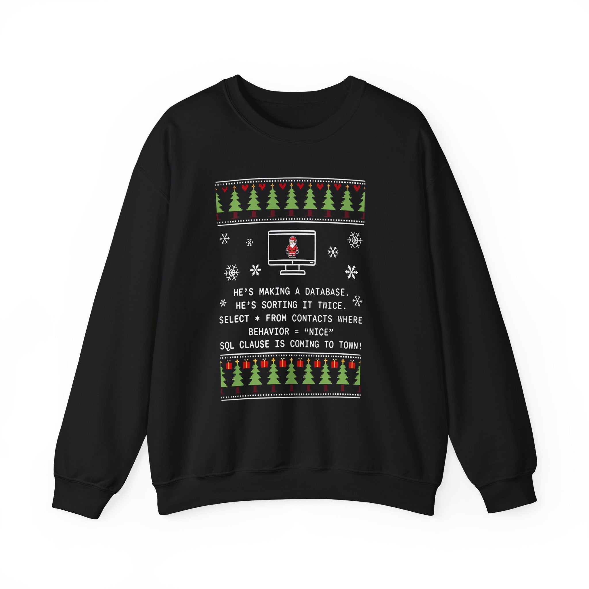 SQL Santa Claus Database Clause Developer Code DB Programmer Sweatshirt - Sweatshirt