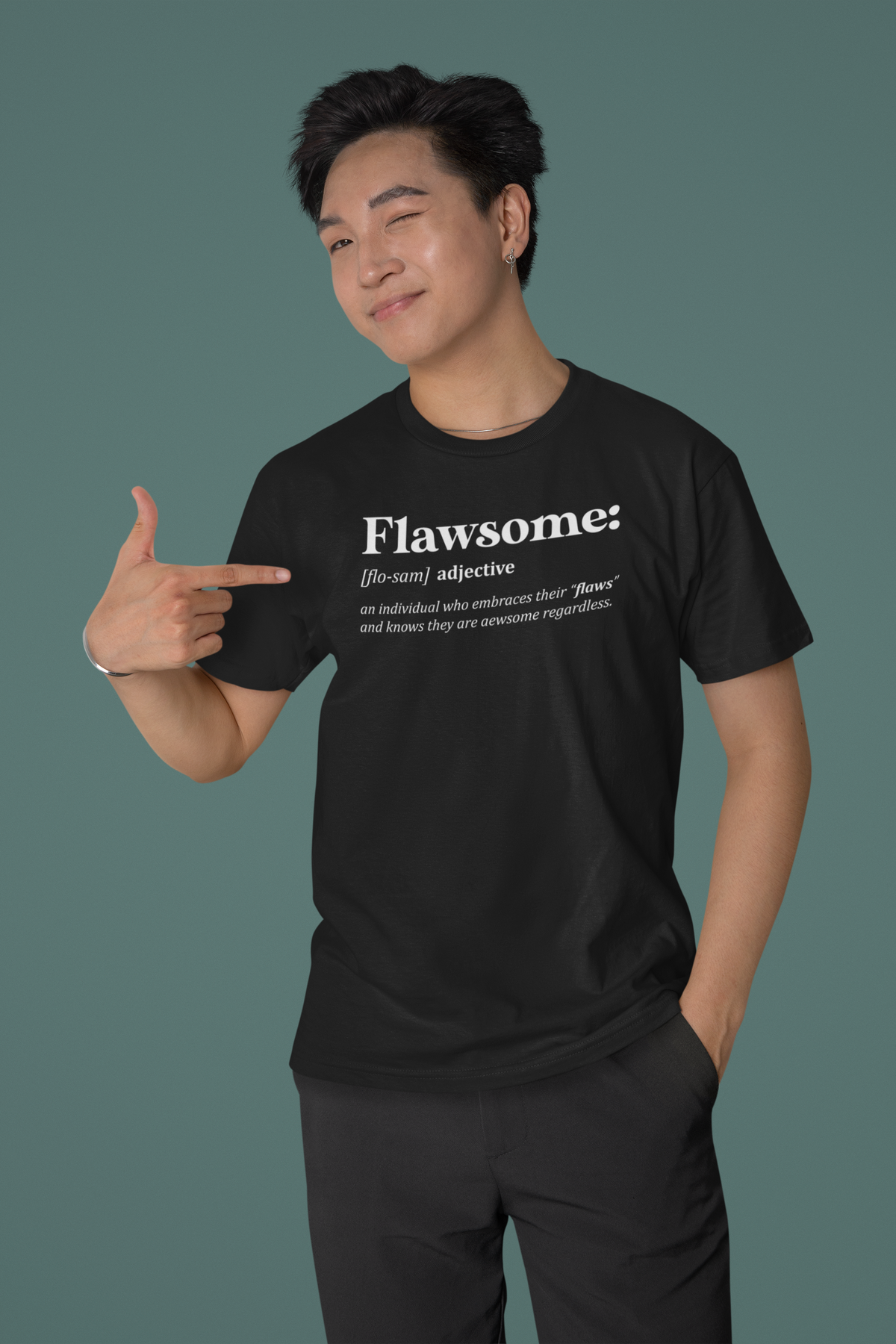 Flawsome T tee model photo