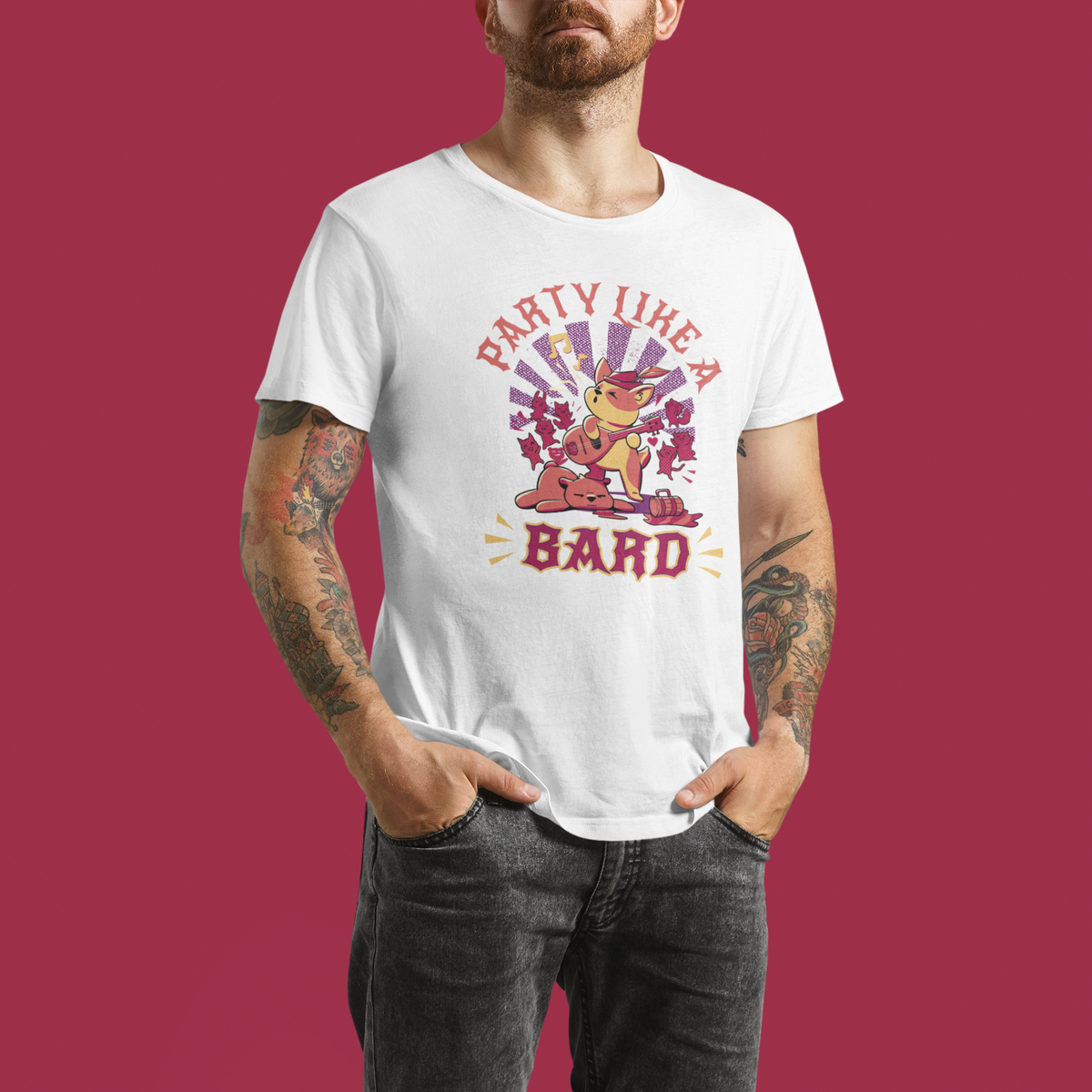 Party Like a Bard T-Shirt | DnD Fantasy Humor | Geekpsters