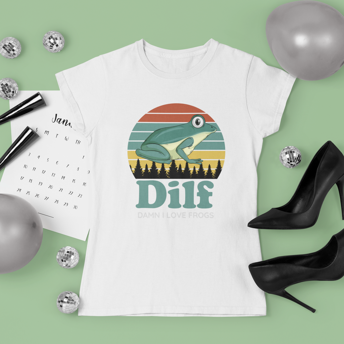 DILF T design tee folded flat