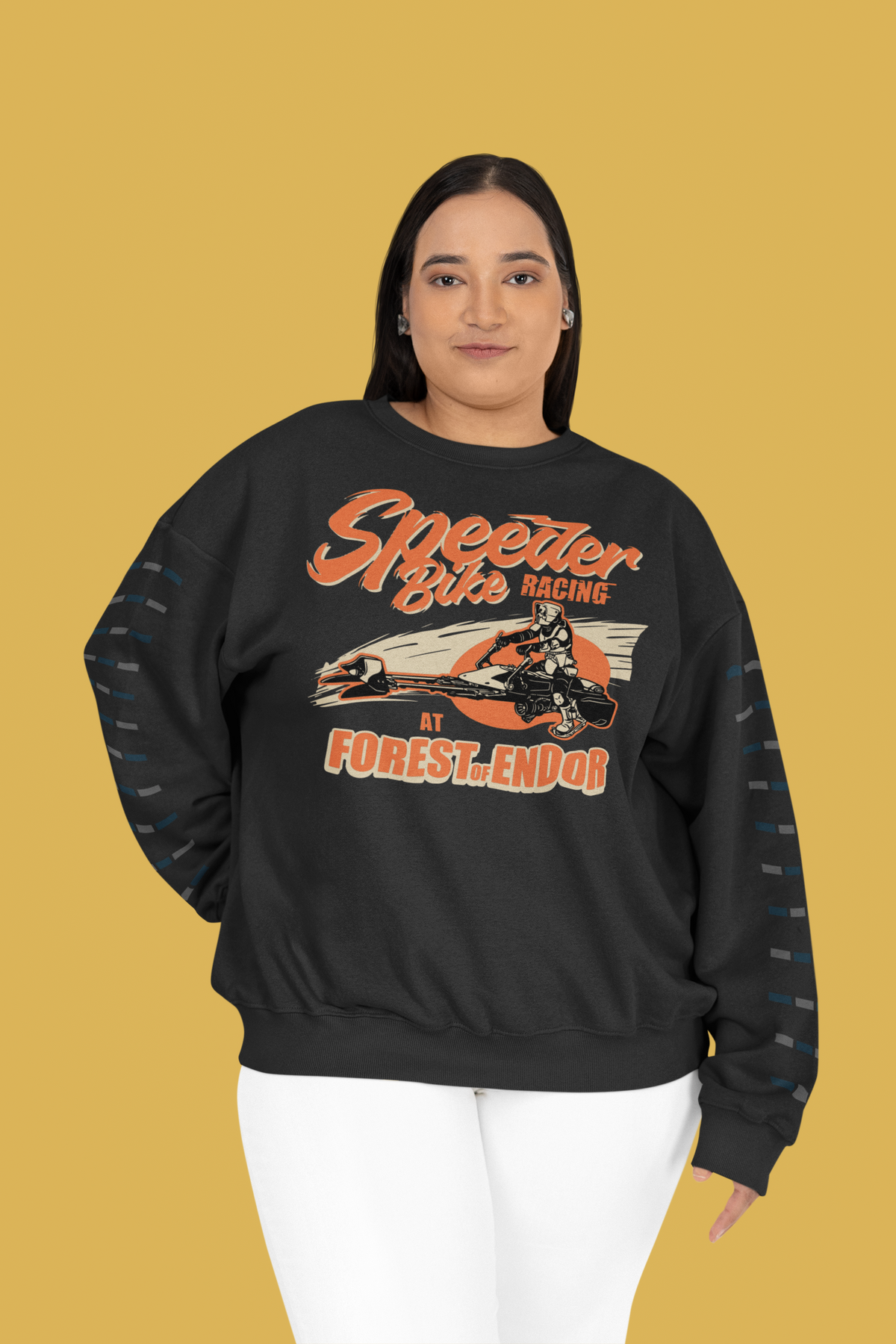 Speeder Bike Racing Sweatshirt | Sci-Fi Crewneck | Geekpsters