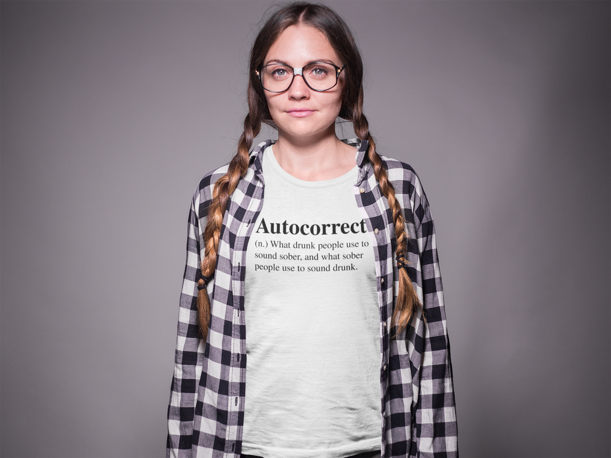 Autocorrect T-Shirt | Funny Tech Humor Tee | Texting Fail Gift | Geekpsters