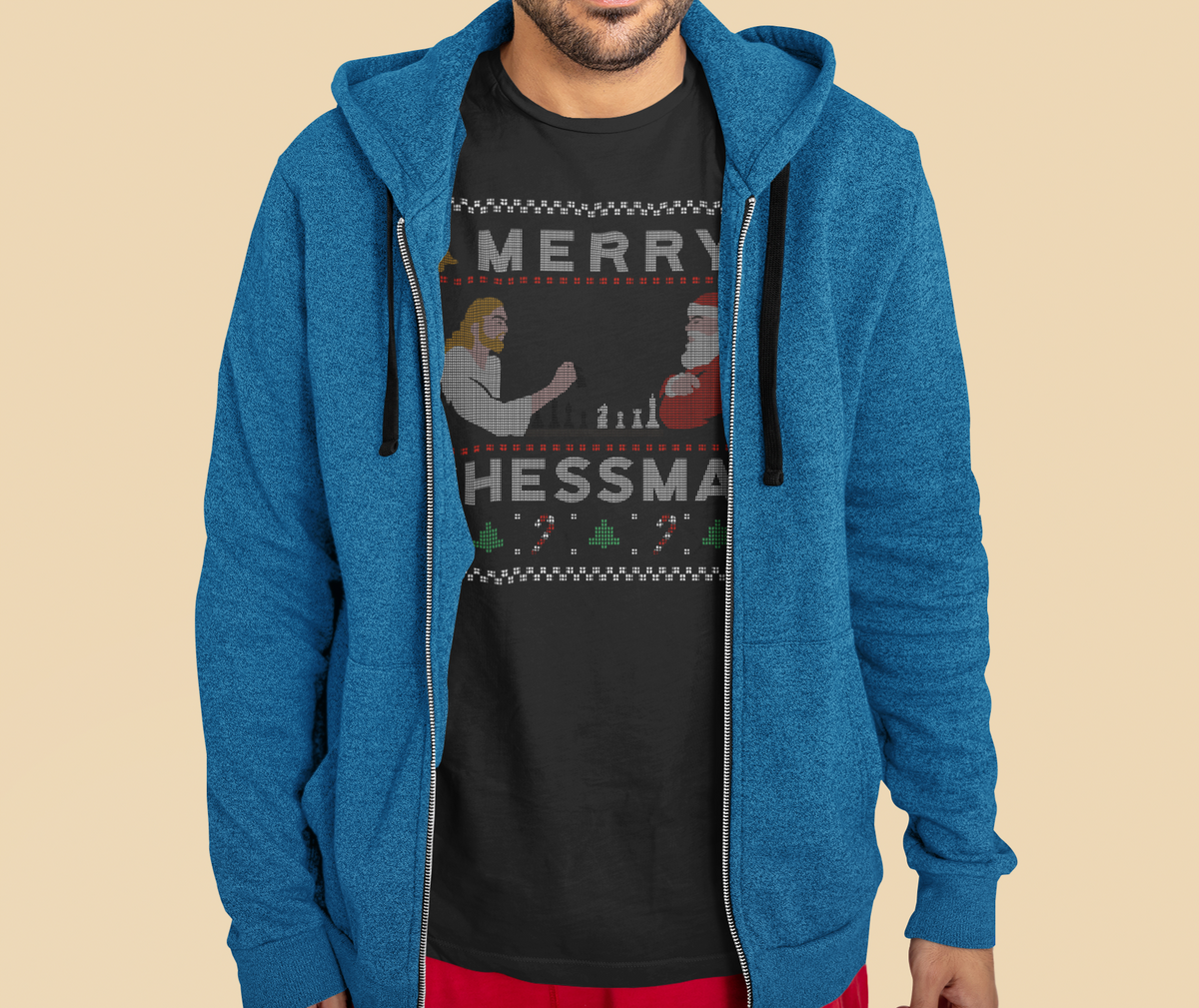 Merry Chessmas Organic T-Shirt | Funny Chess Holiday Pun | Geekpsters