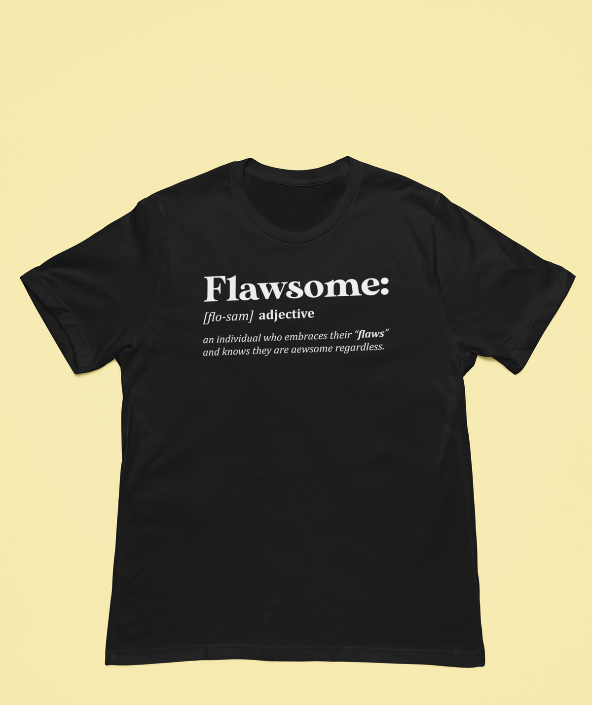 Flawsome T print tee front view