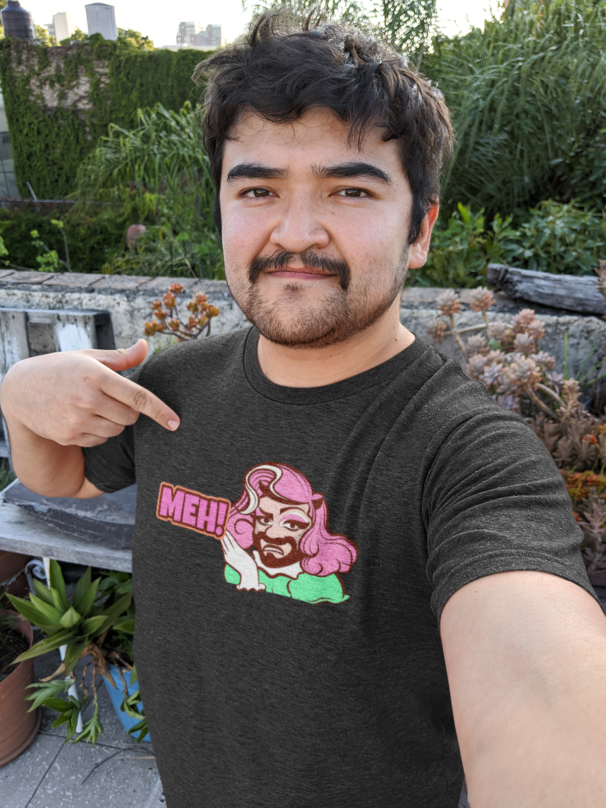 Gay MEH Organic T-Shirt | Funny Pride Sarcastic Tee | Geekpsters