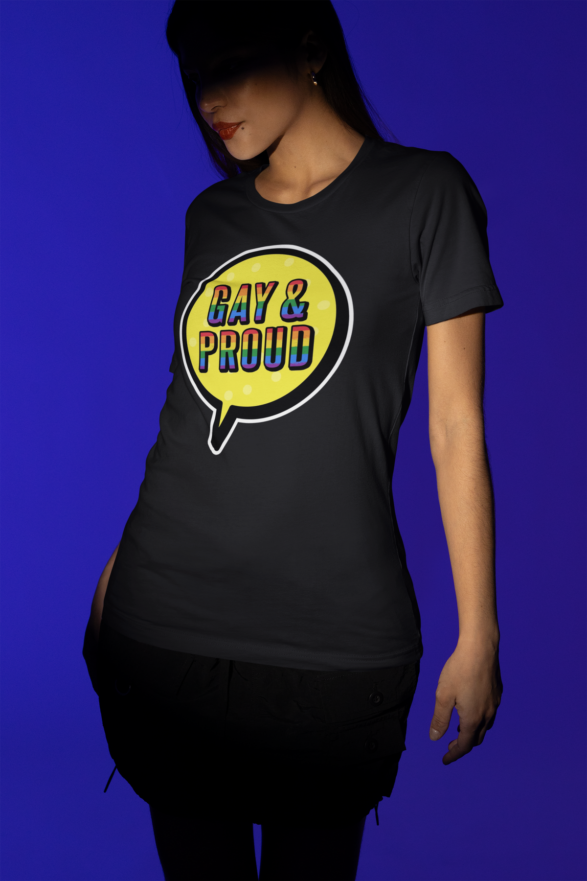 Gay & Proud T-Shirt | LGBTQ+ Pride Graphic Tee | Gay Pride Gift | Geekpsters