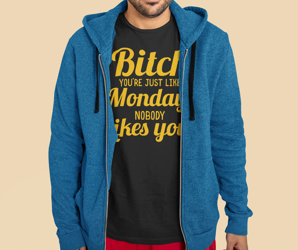 Nobody Likes Monday T-Shirt | Funny Savage Humor Tee | Sarcastic Gift for Coworkers | Geekpsters