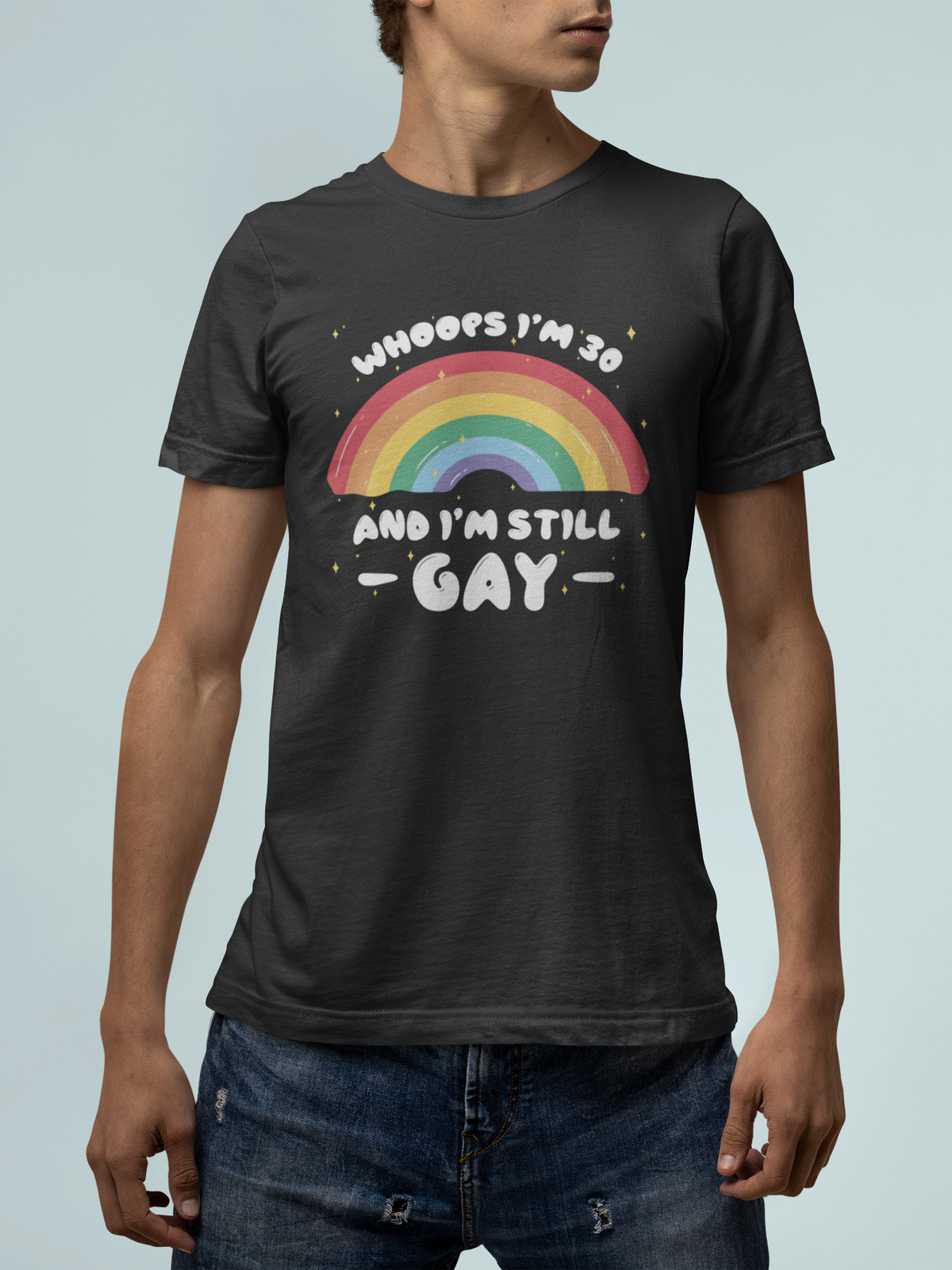 Hooray I'm 30 T-Shirt | Funny 30th Birthday Rainbow Tee | Milestone Birthday Gift | Geekpsters