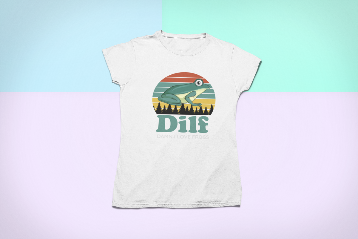 DILF T print tee front view