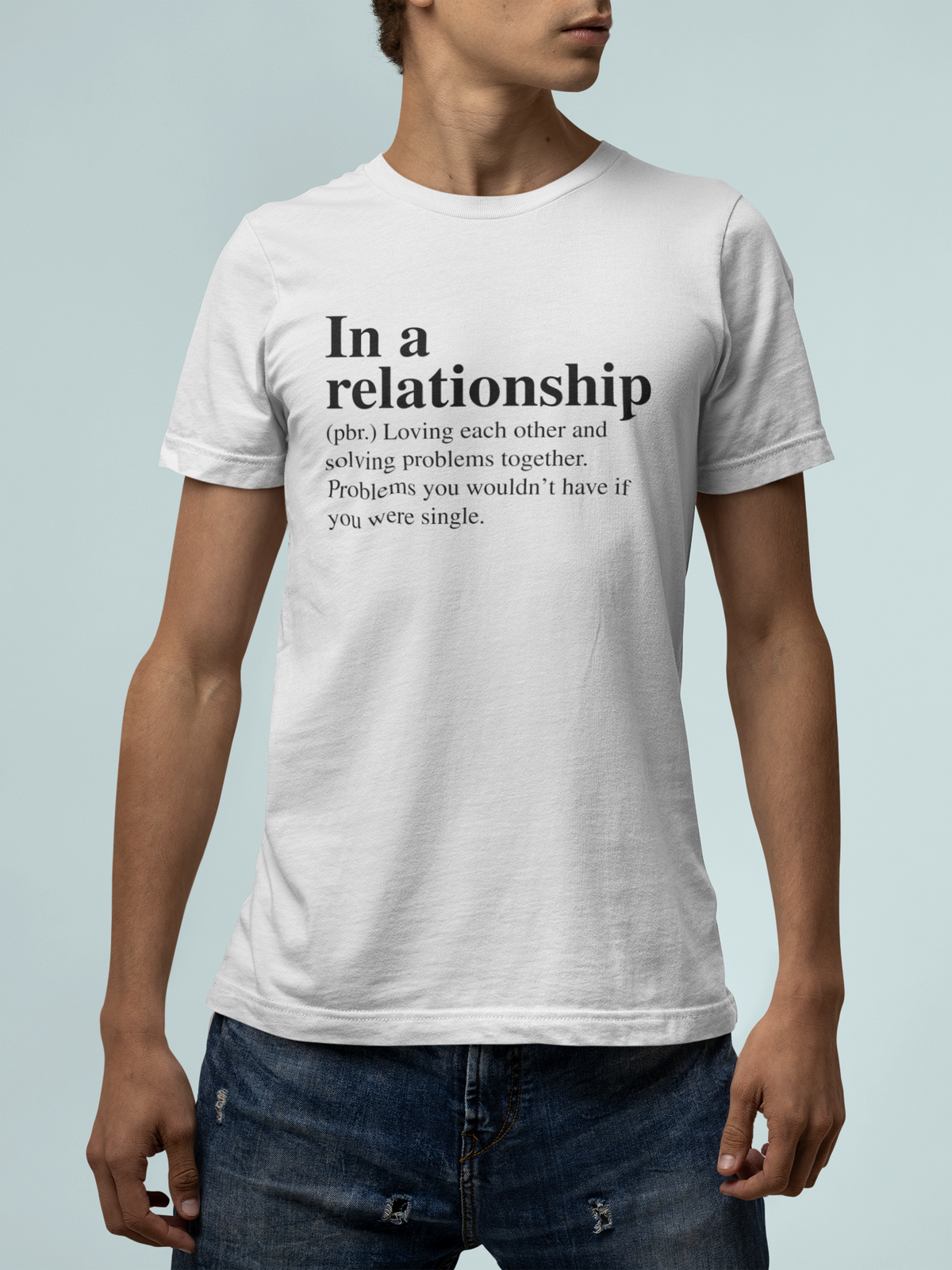 In a Relationship T-Shirt | Funny Status Humor Tee | Wi-Fi & Pizza Love Gift | Geekpsters