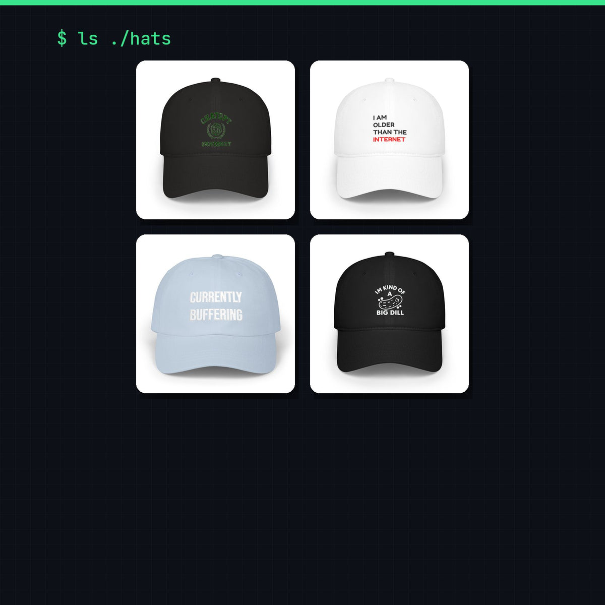 Geekpsters hats and caps collection