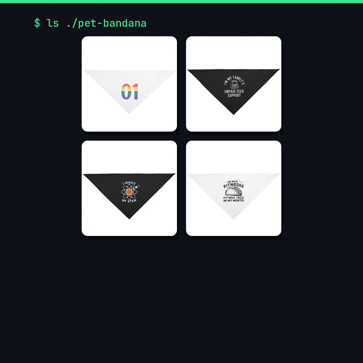 Geekpsters pet bandanas collection