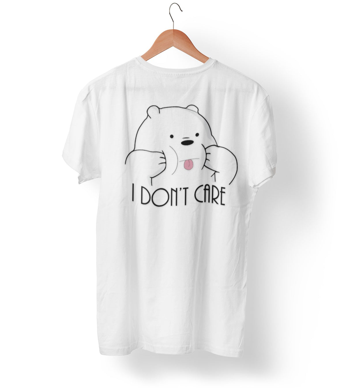 I Don't Care Panda T-Shirt lifestyle mockup, Geekpsters