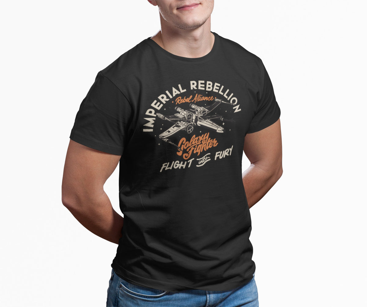 Imperial Rebel T-Shirt lifestyle mockup, Geekpsters