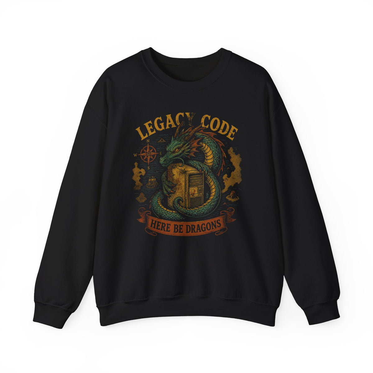 Legacy Code, Here Be Dragons Sweatshirt