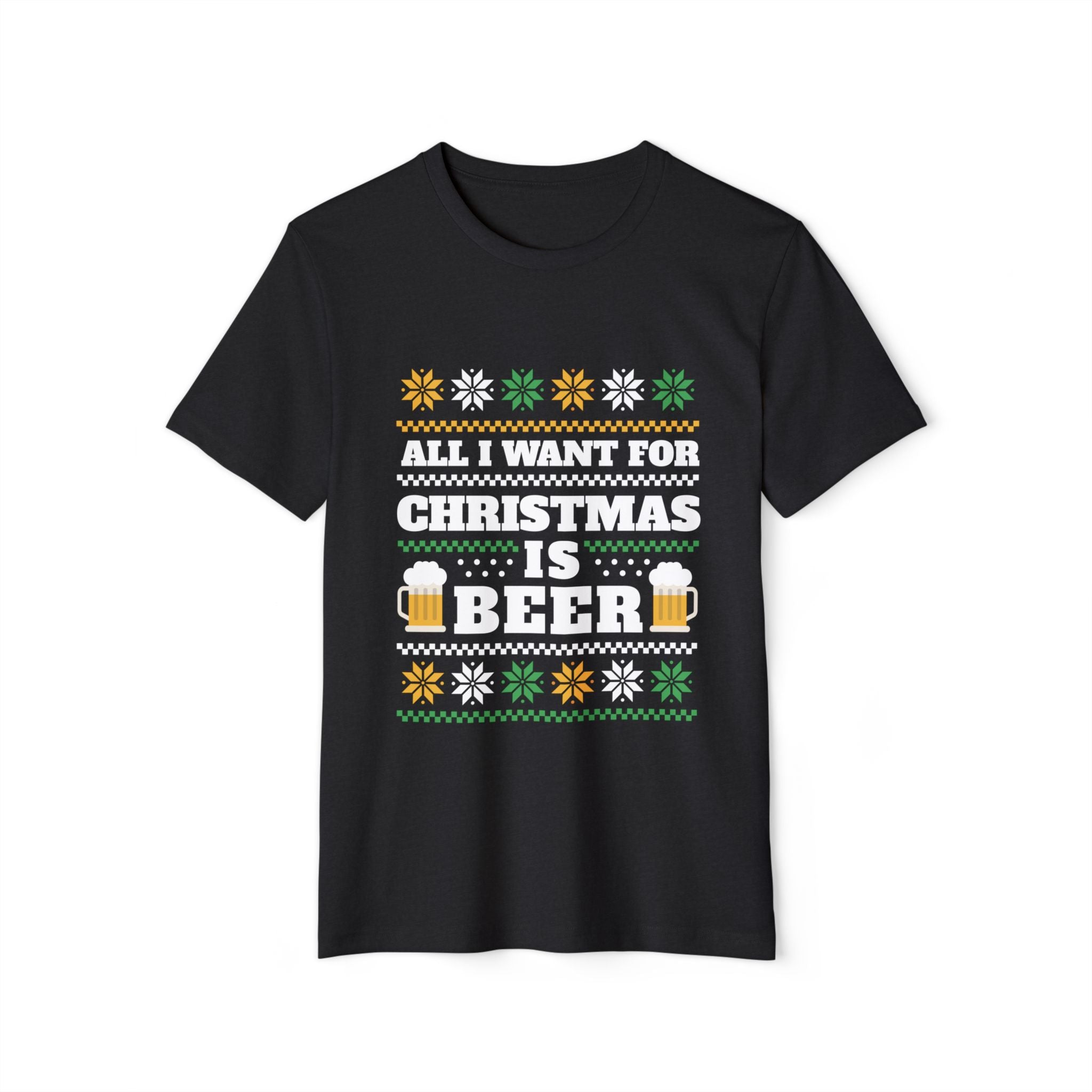 Beer Ugly Sweater - Organic Recycled T-Shirt