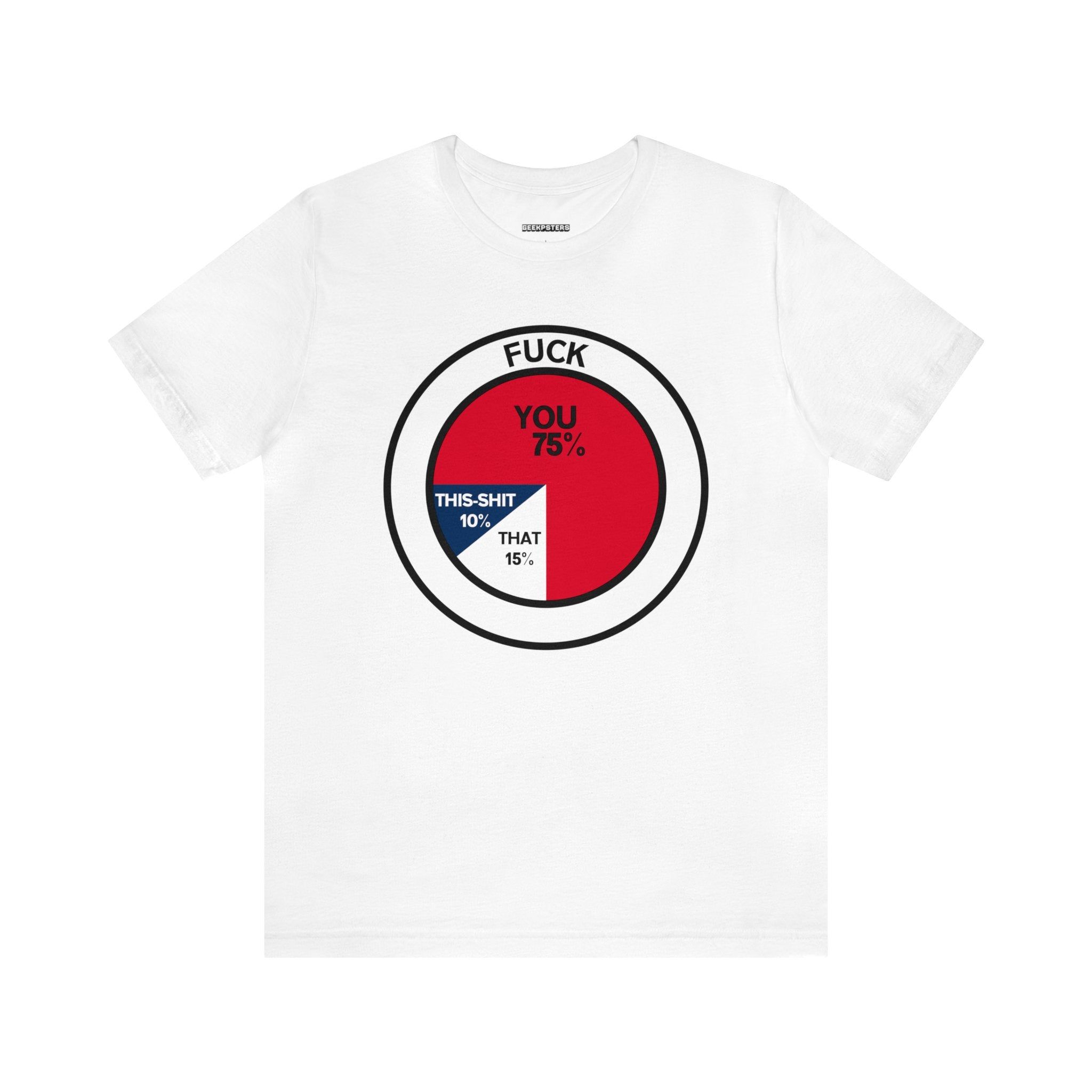 Order a True Statistic T-Shirt with a red, blue and white circle on it today.