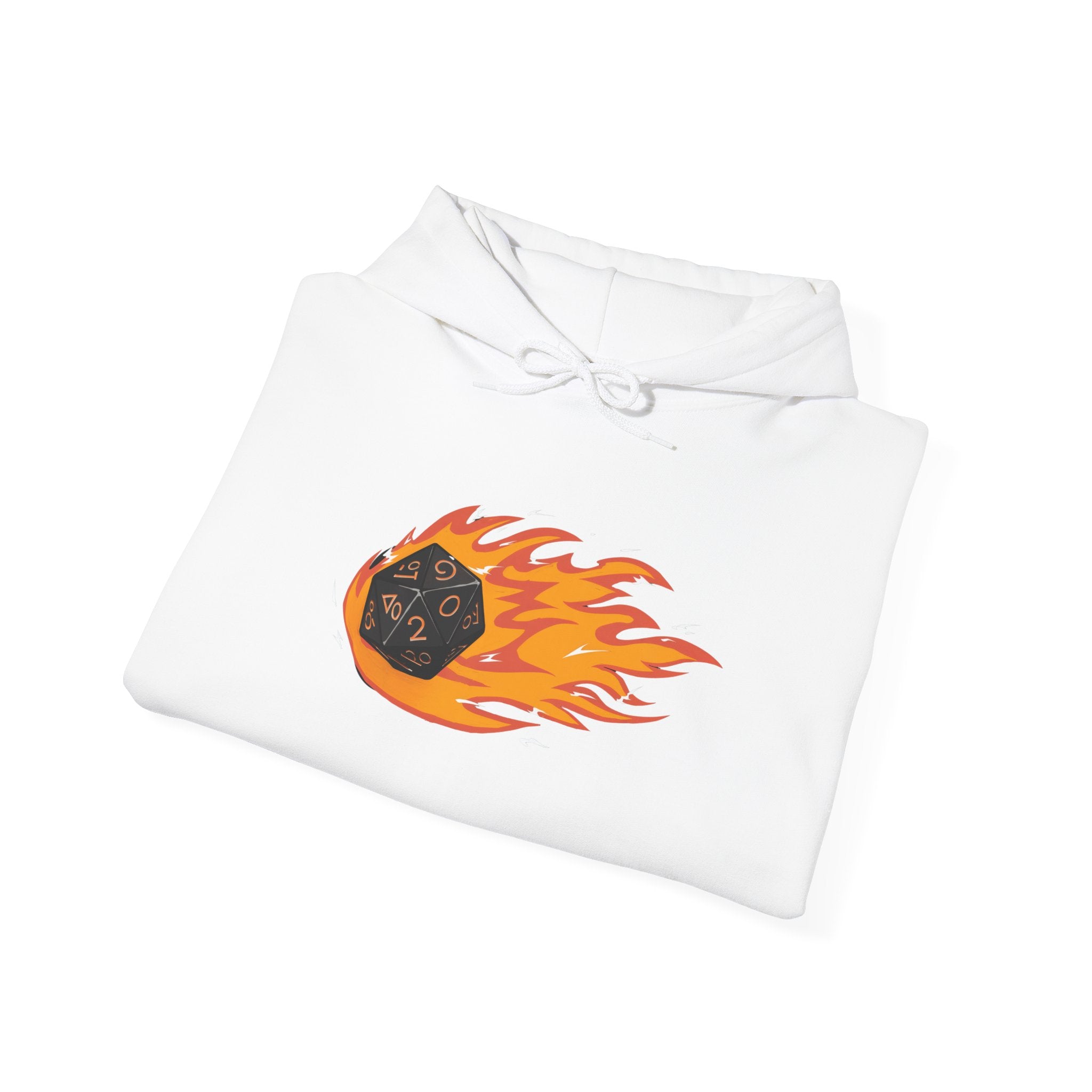 Polyhedral Dice On Fire - Hooded Sweatshirt