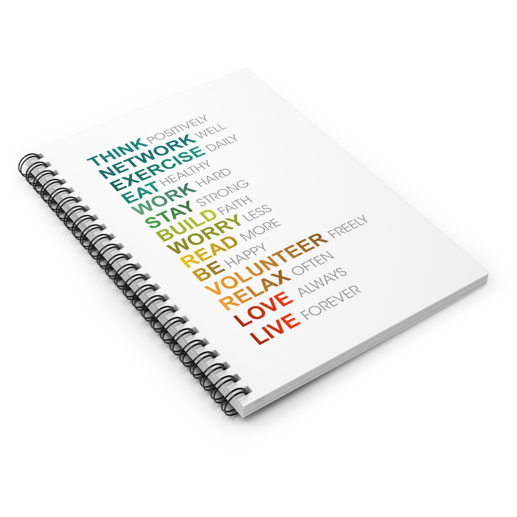 Ruled Line Spiral Notebook - Most Important Things In Life