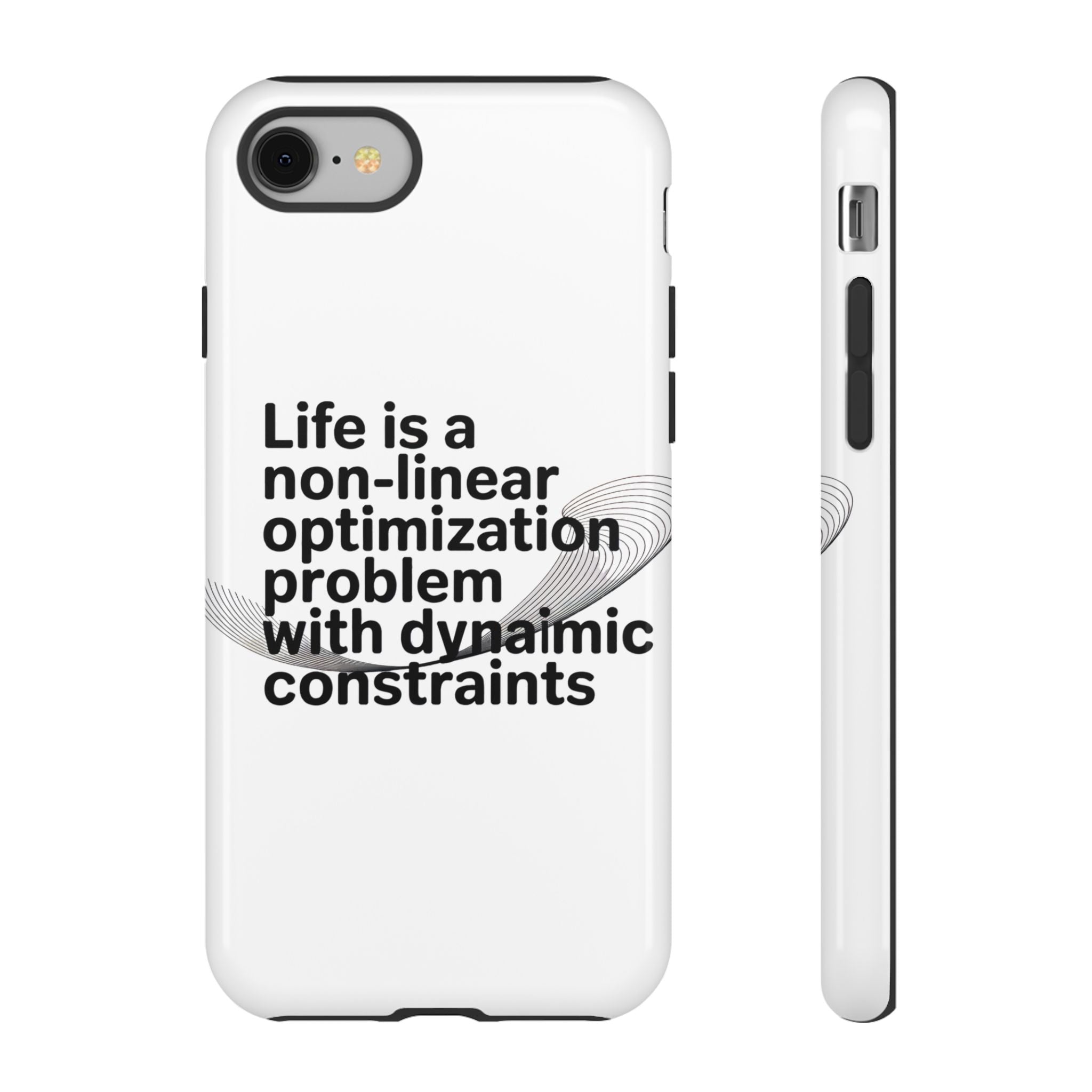 Life is a non linear optimization problem black- Impact-Resistant Phone Case