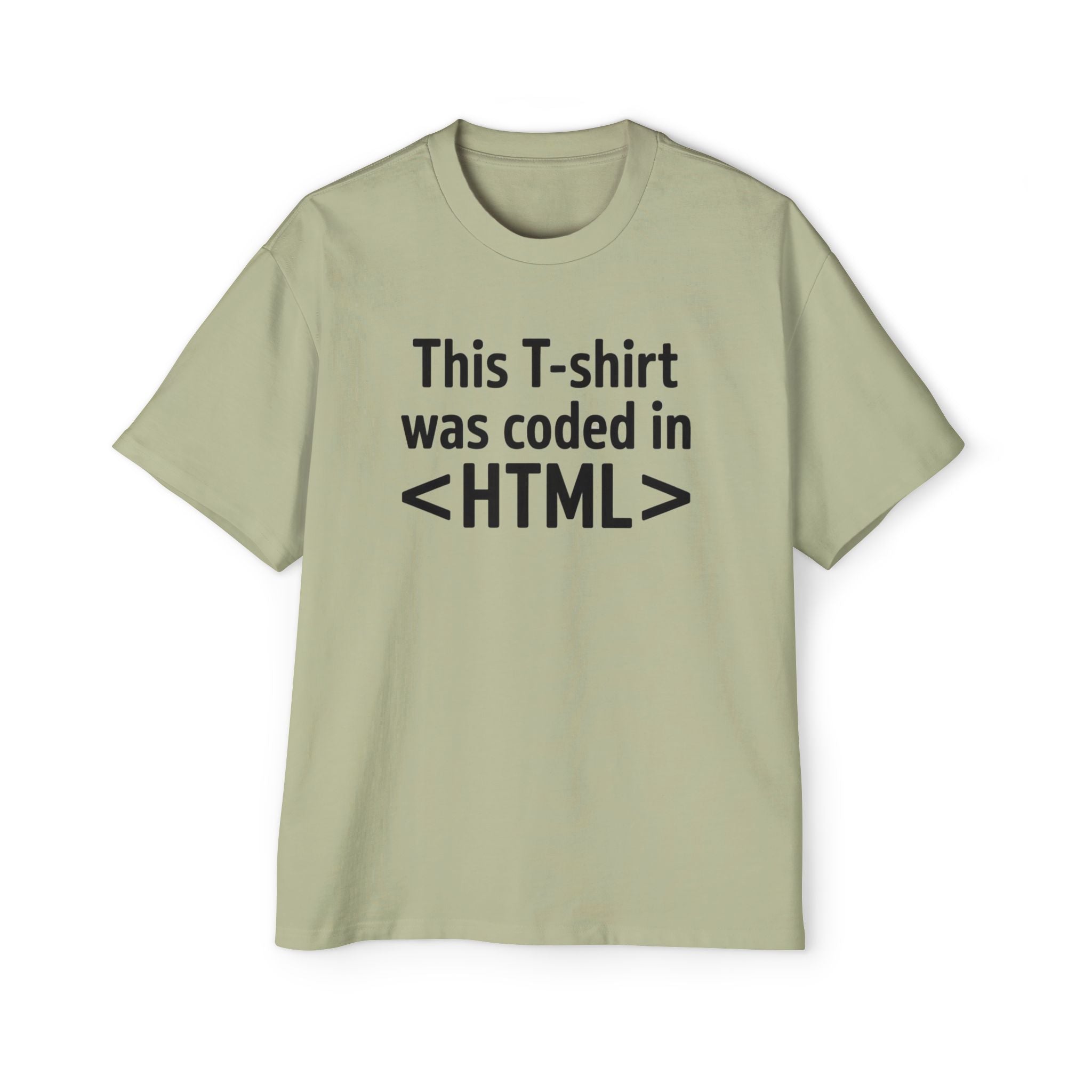 This t-shirt was coded in HTML Black - Heavy Oversized Tee