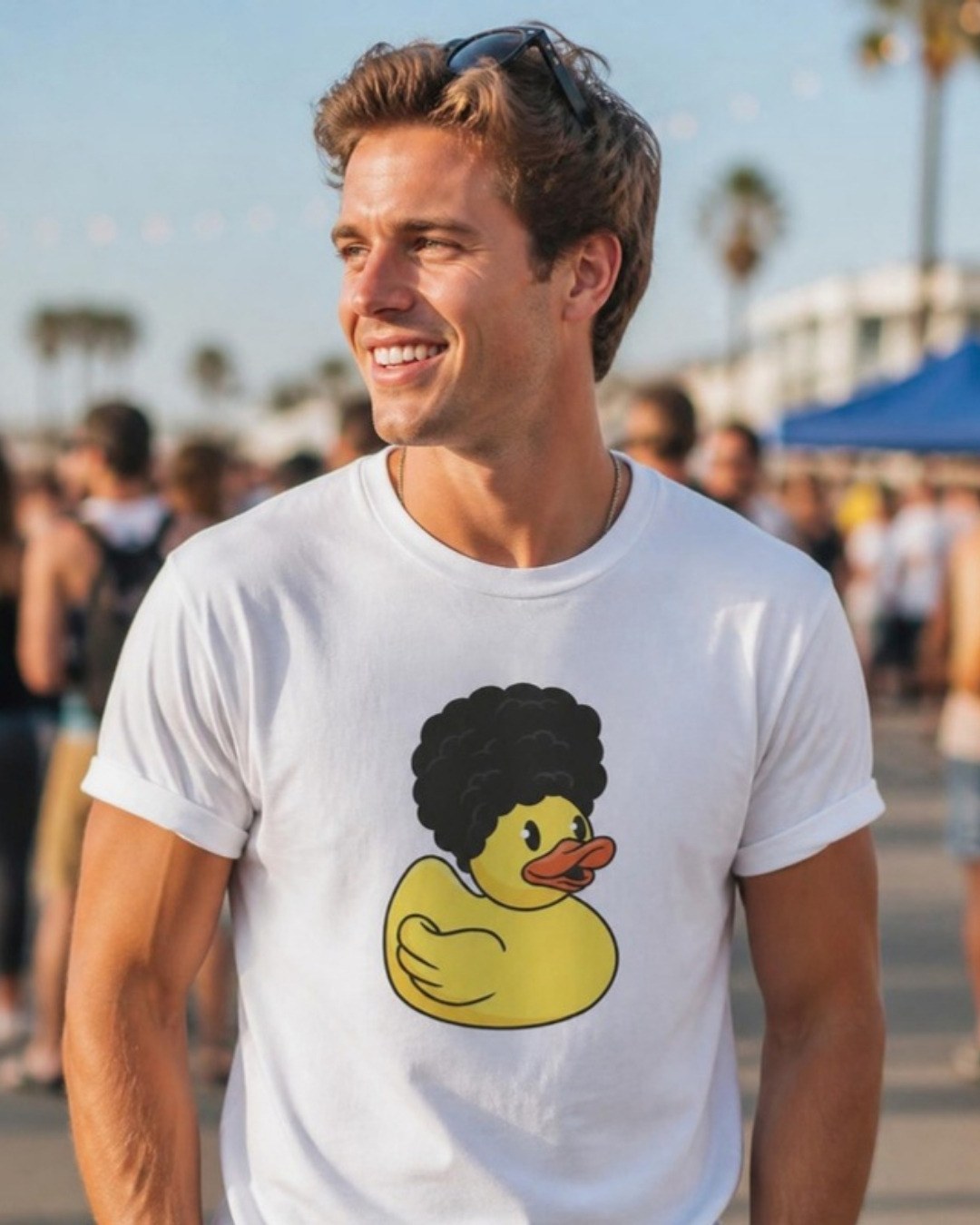 Cool Duck T-Shirt lifestyle mockup, Geekpsters