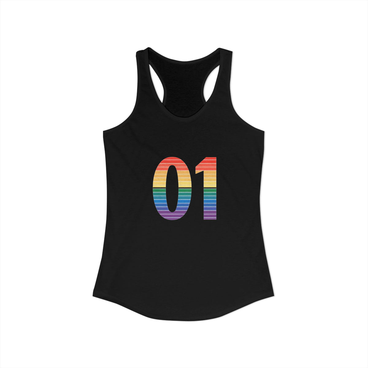 01 Rainbow Binary Racerback Tank