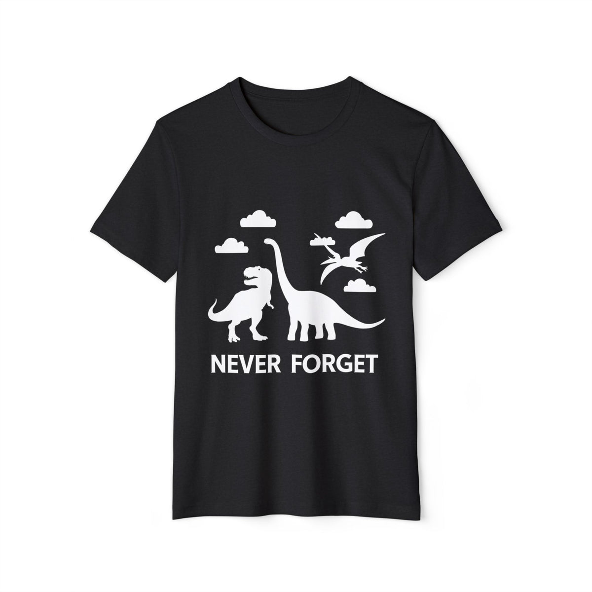 Never Forget Dinosaurs Recycled Organic Tee