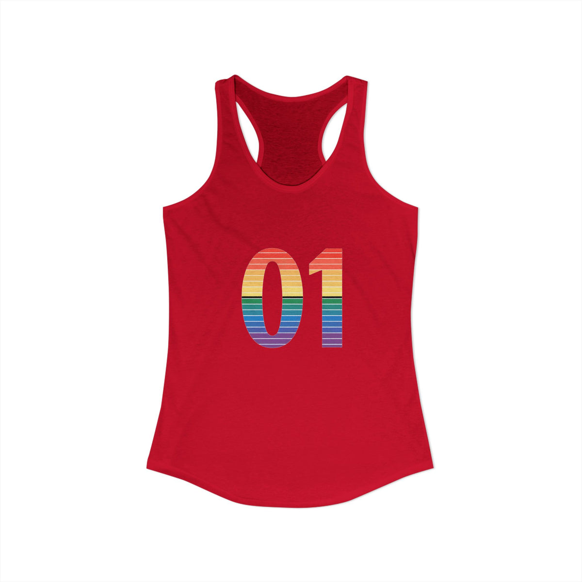 01 Rainbow Binary Racerback Tank