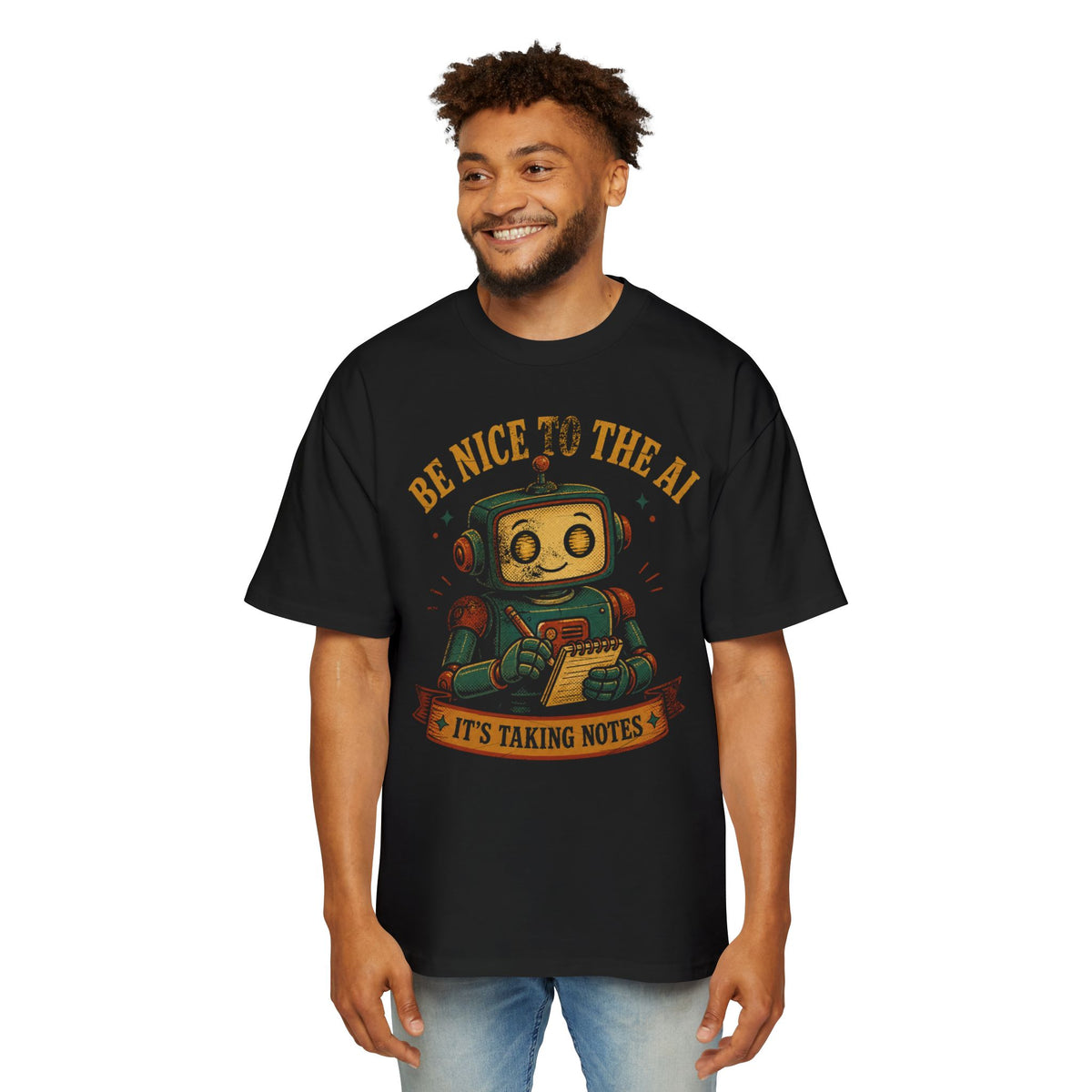 Be Nice to the AI, It's Taking Notes Oversized Tee