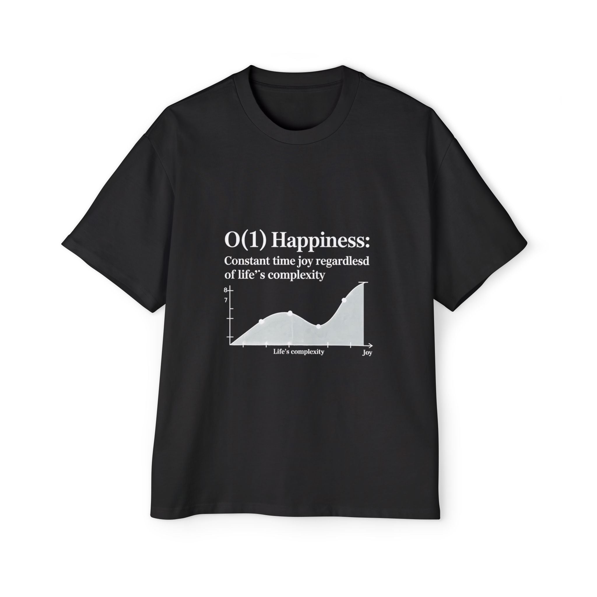 O1 Happiness white - Heavy Oversized Tee