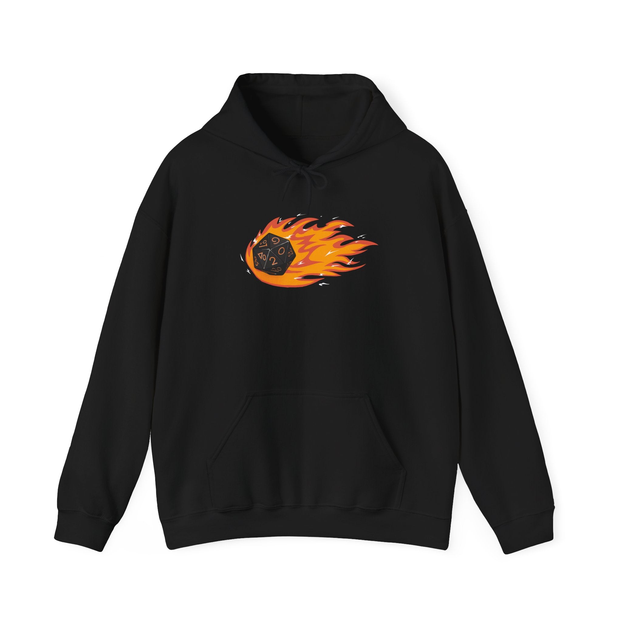 Polyhedral Dice On Fire - Hooded Sweatshirt