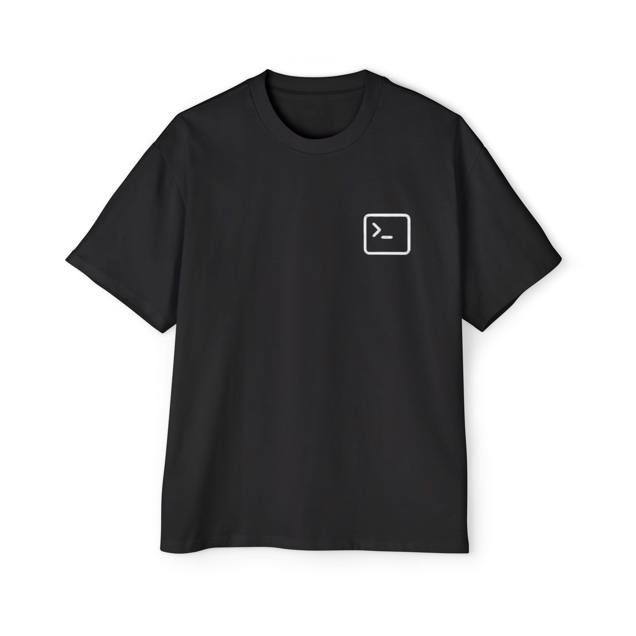 Linux terminal White - Heavy Oversized Tee
