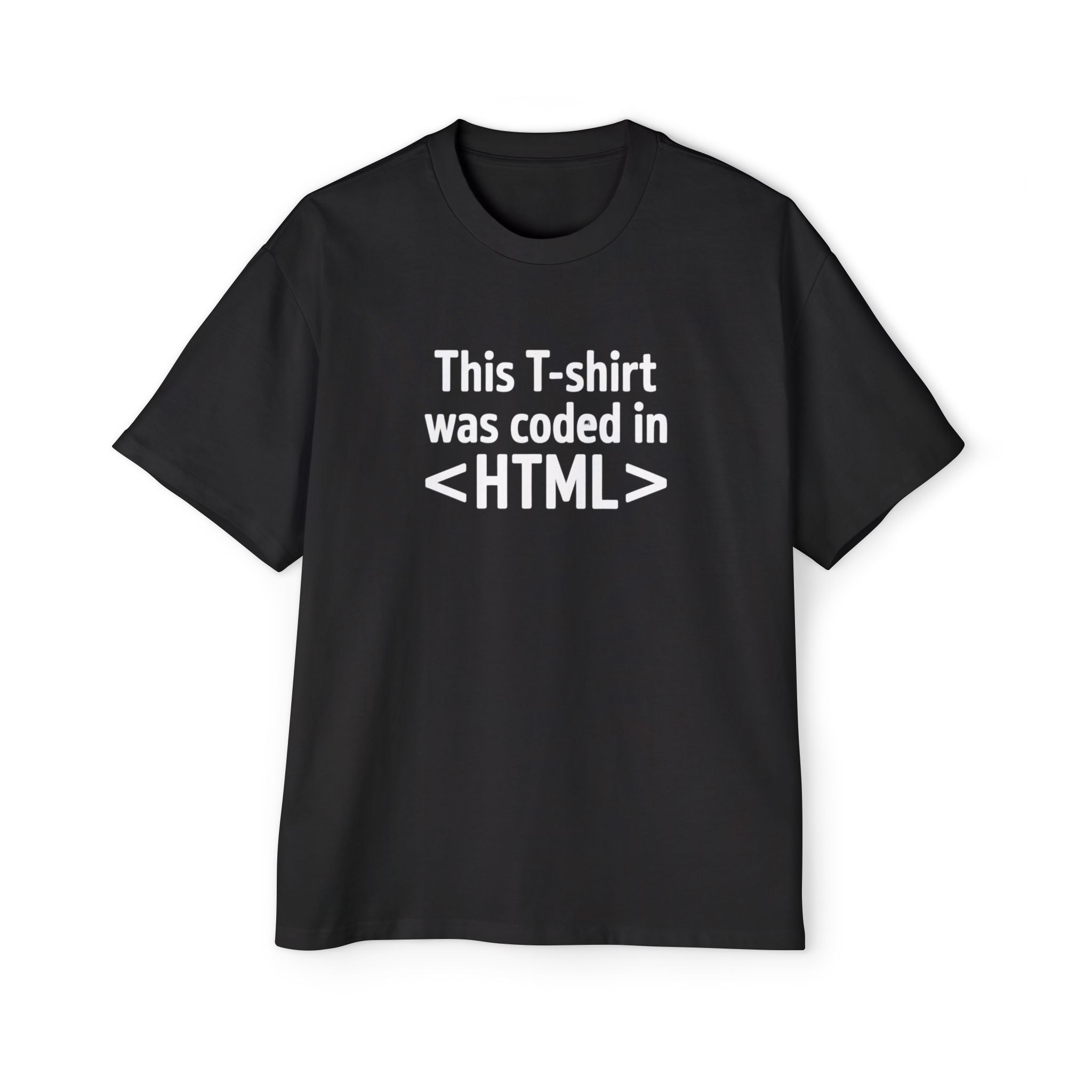 Copy of This t-shirt was coded in HTML White - Heavy Oversized Tee