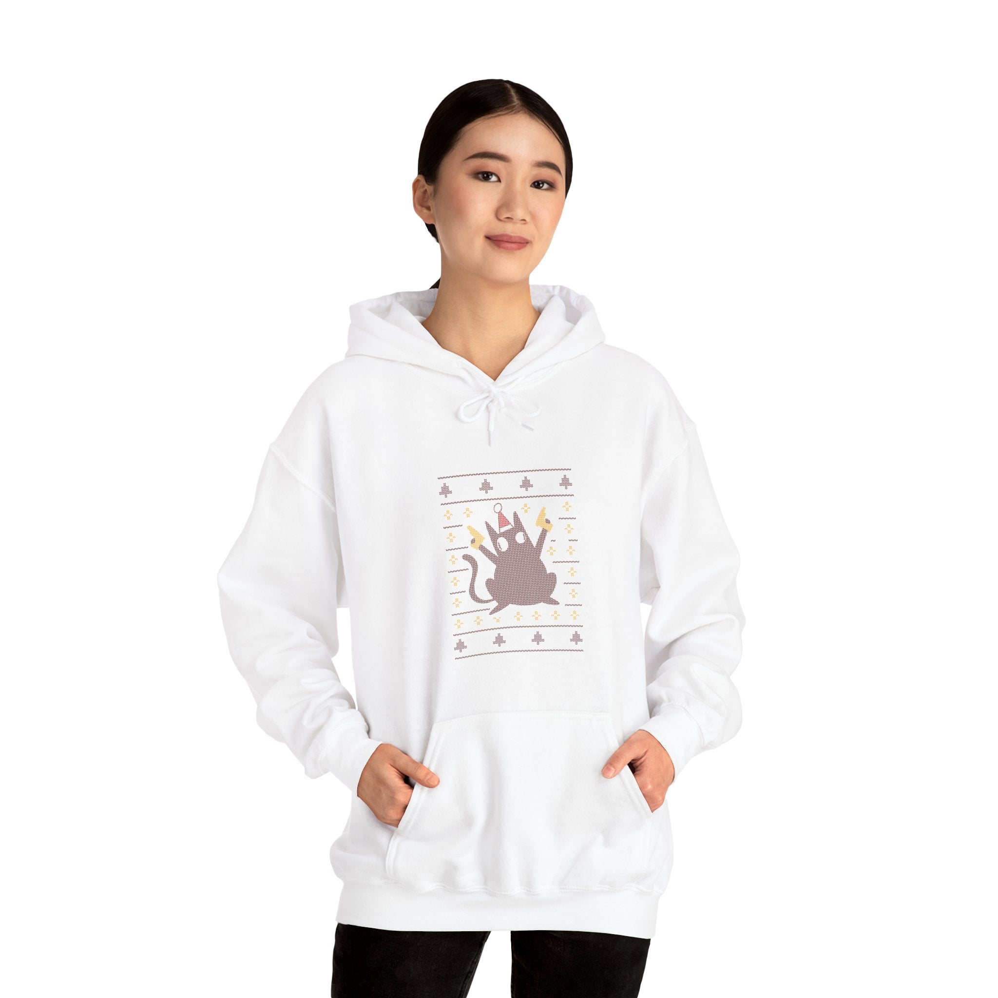 Ugly Sweater Cat - Hooded Sweatshirt