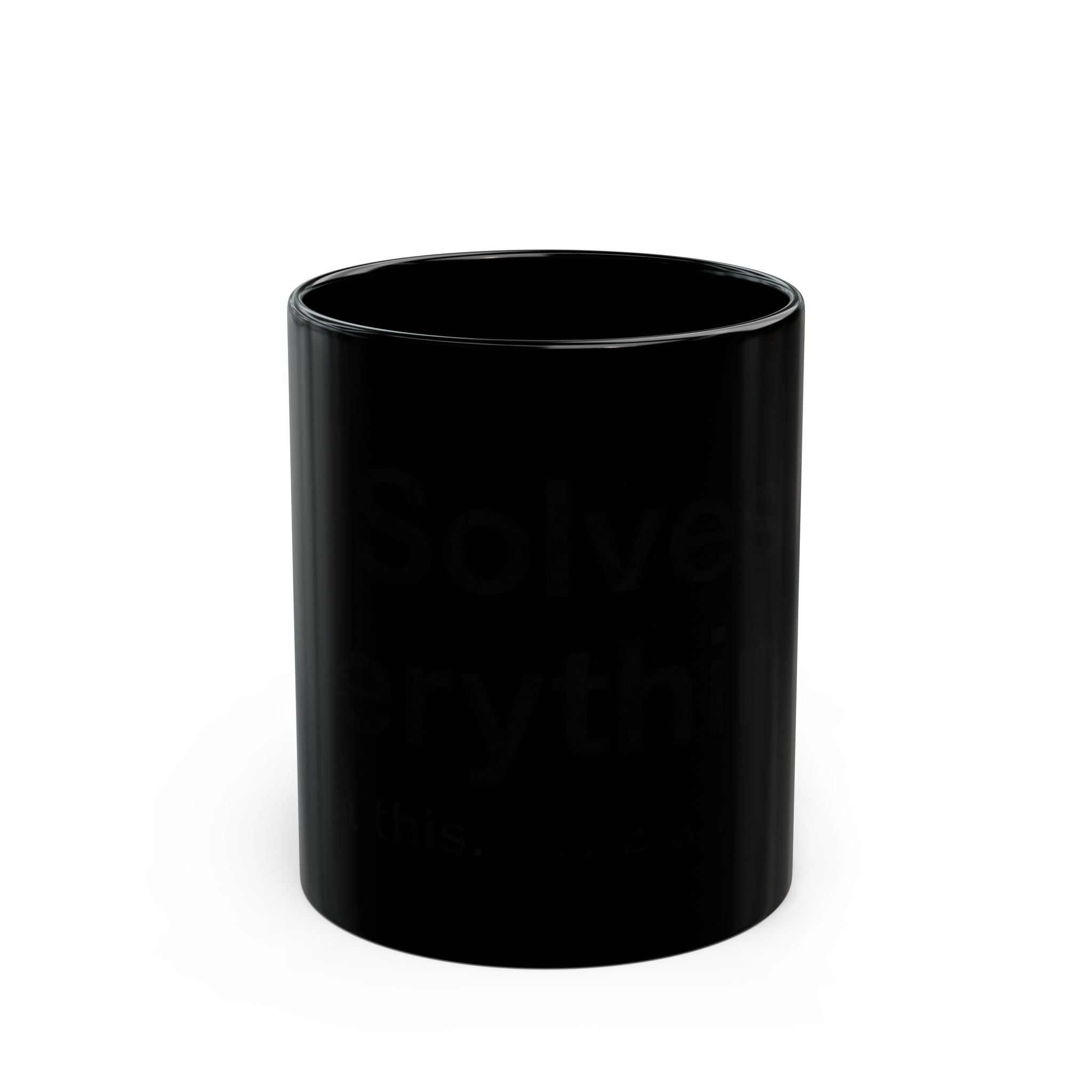 AI SOLVES EVERYTHING - Black Mug