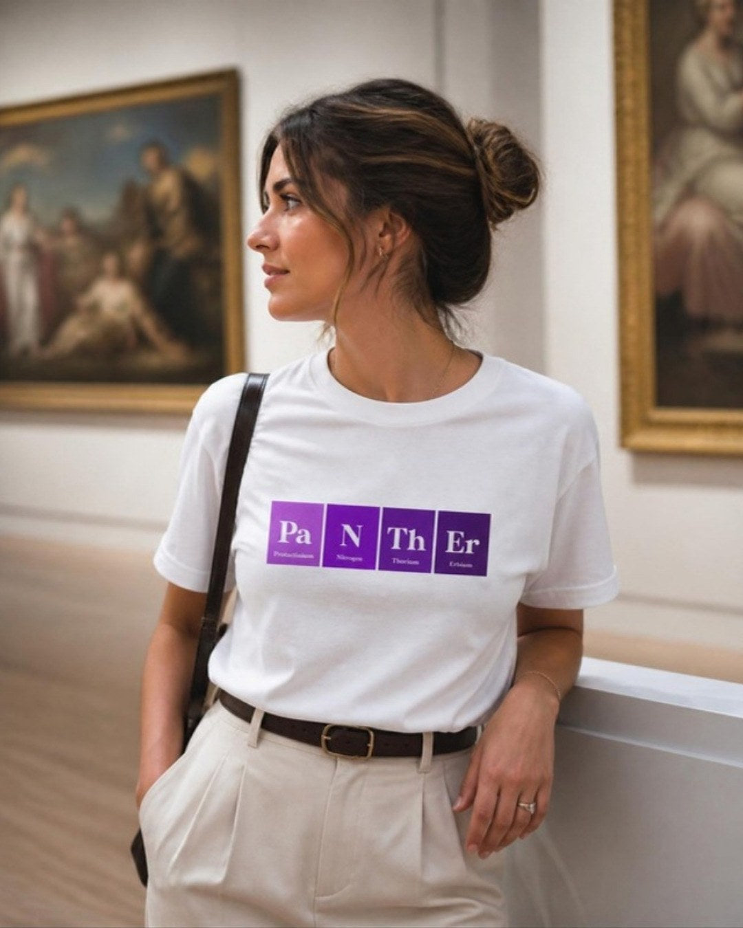 Pa-N-Th-Er Periodic Table T-Shirt lifestyle mockup, Geekpsters