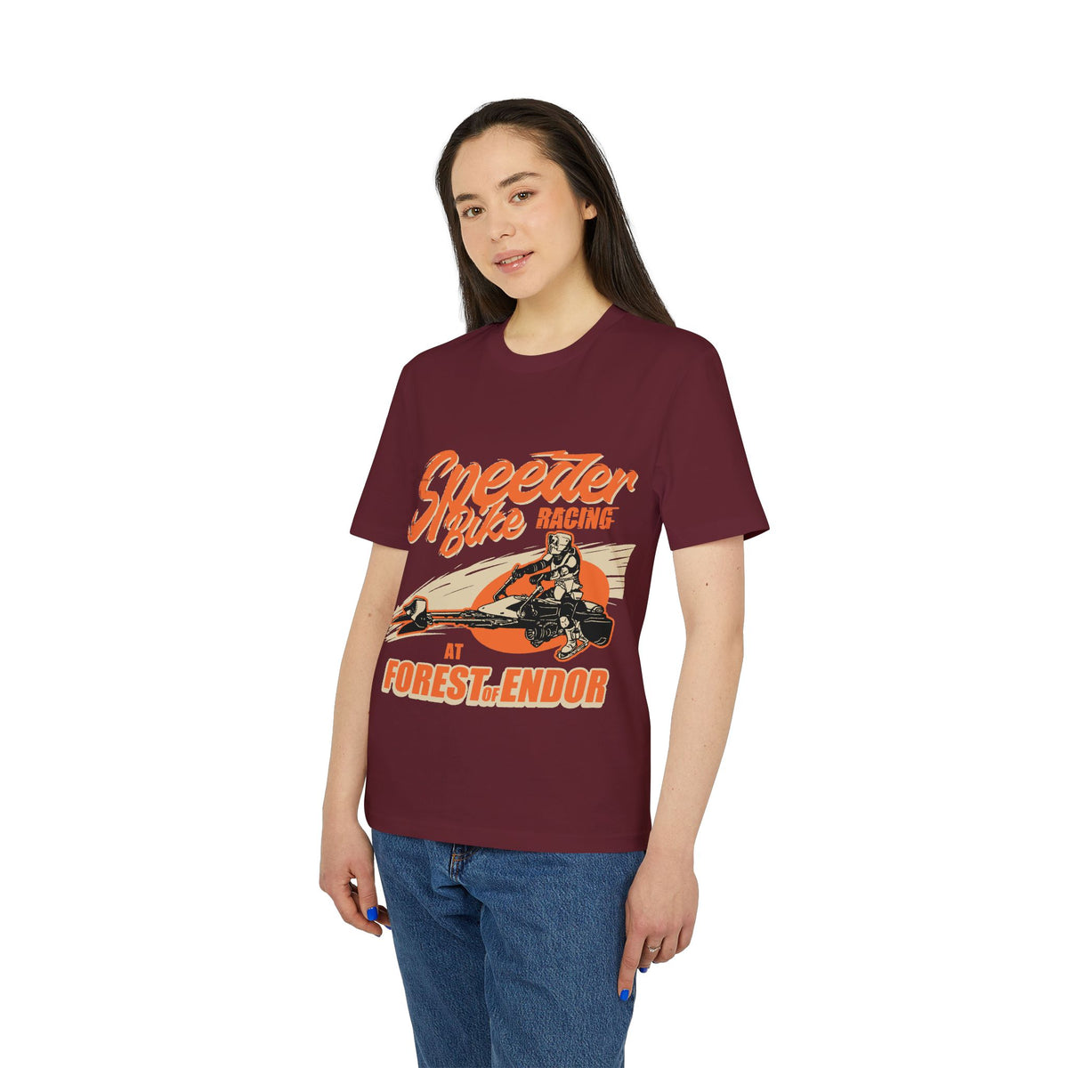 Forest Moon Speeder Bike Racing Organic Tee