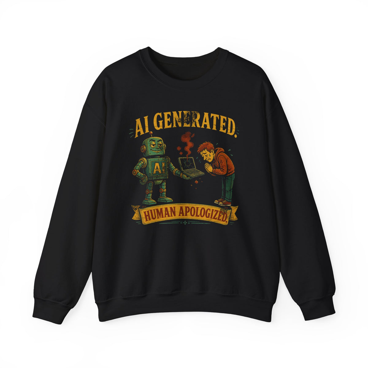 AI Generated, Human Apologized Sweatshirt