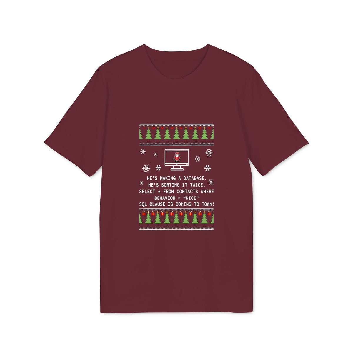 SQL Santa Clause Organic Tee