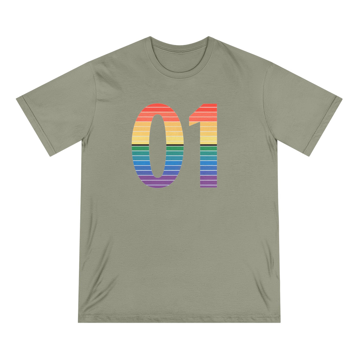01 Rainbow Binary Organic Tee