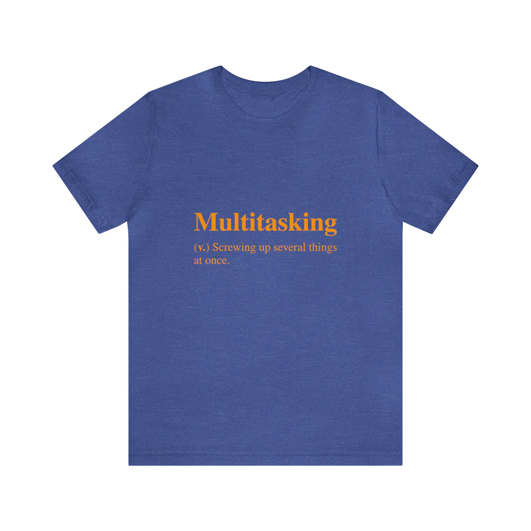 A stylish Multitasking T-Shirt in blue.
