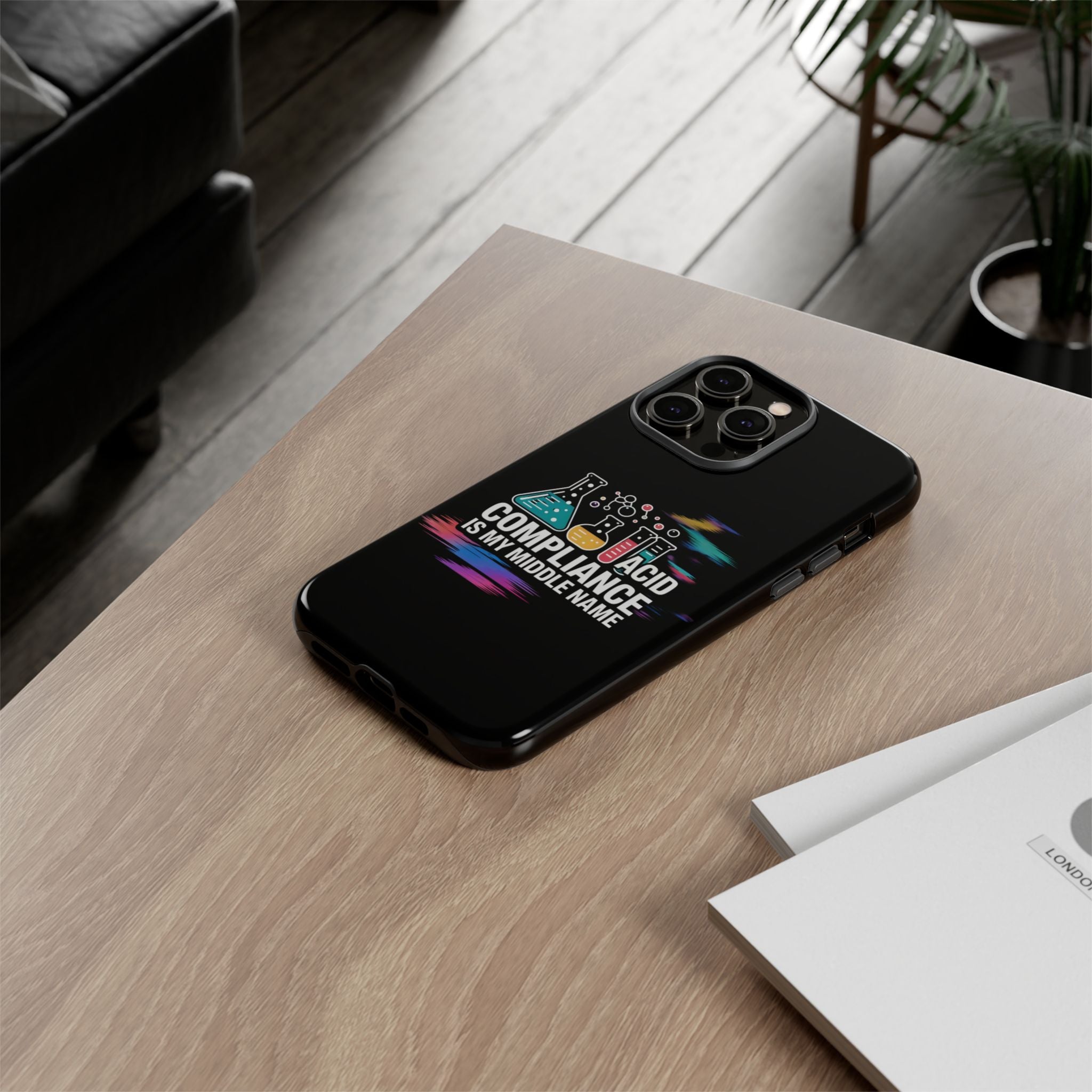 ACID Compliance Is My Middle Name- Impact-Resistant Phone Case