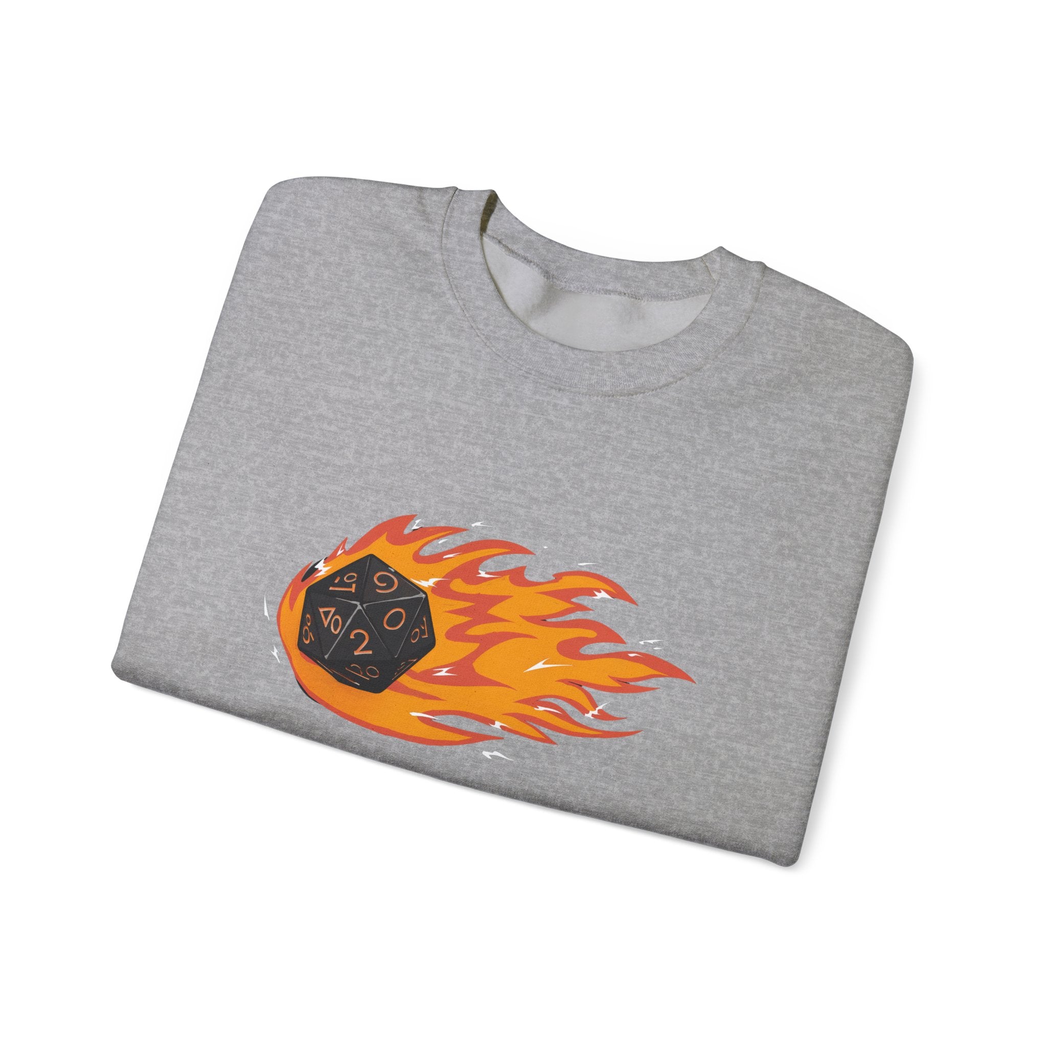 Polyhedral Dice On Fire -  Sweatshirt