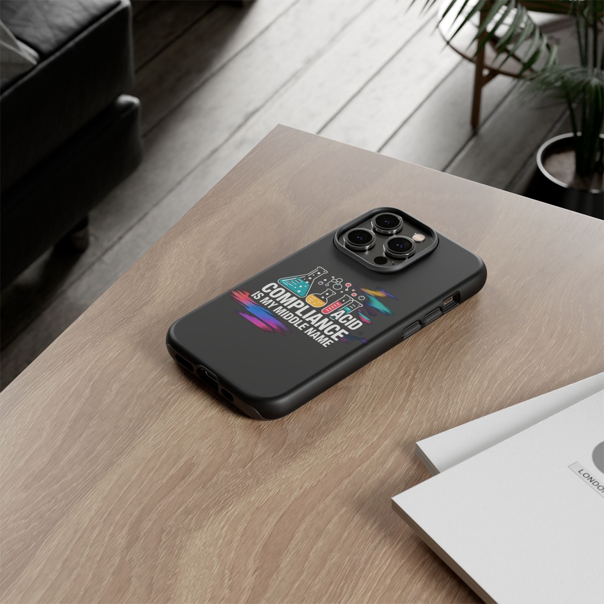 ACID Compliance Is My Middle Name- Impact-Resistant Phone Case