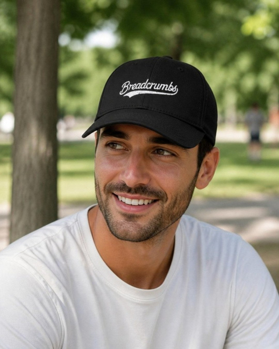 Breadcrumbs Hat lifestyle mockup, Geekpsters