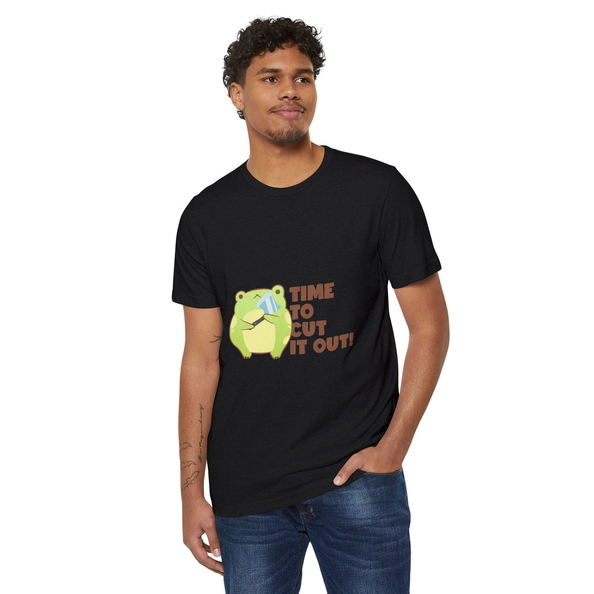Time to Cut It Out Frog Recycled Organic Tee