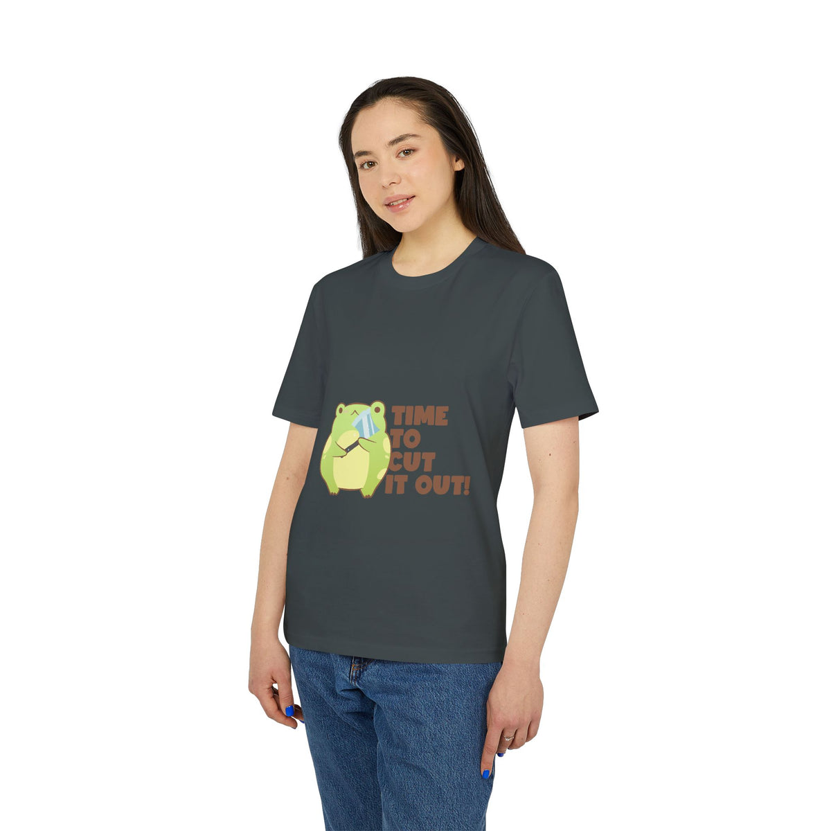 Time to Cut It Out Frog Organic Tee