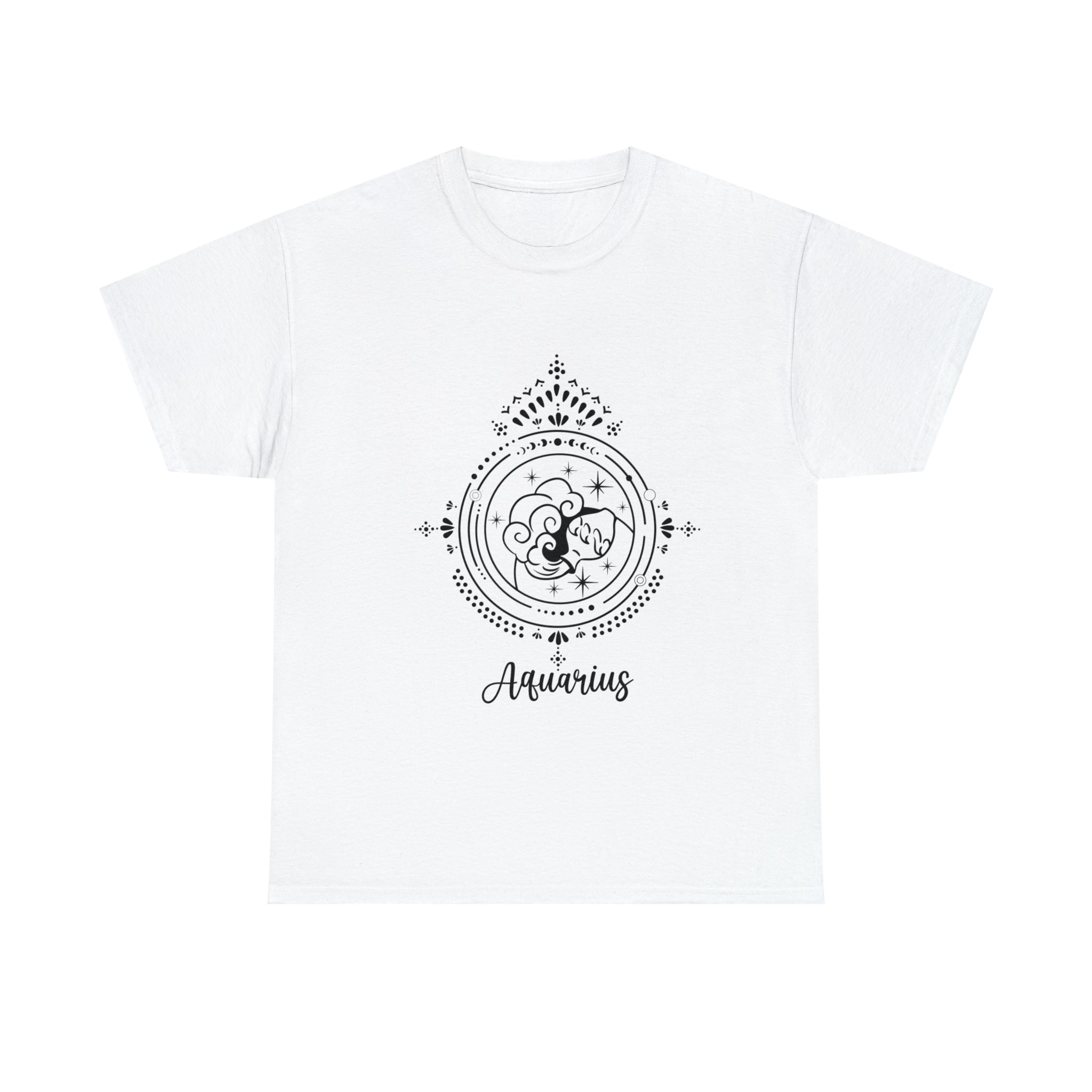 An Aquarius T-Shirt with a creative graphic design.